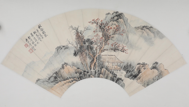 丘壑听泉图(1)