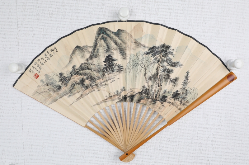 书法山水成扇(1)