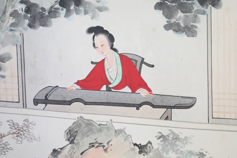 抚琴图(3)