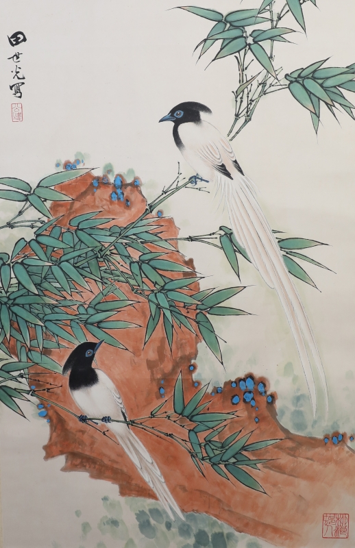 竹雀图(1)